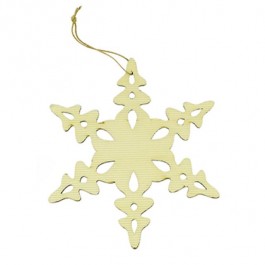 ORNAMENT- Wood Snowflake