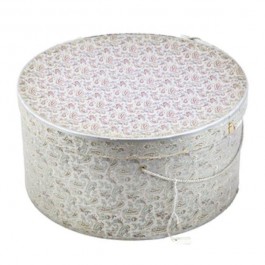 HAT BOX- Paisley Pattern 13"