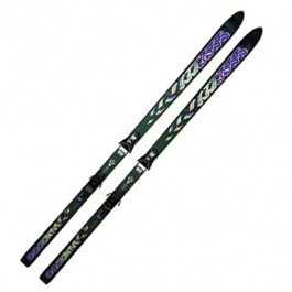 Pair of Snow Skis-Black/Green/Purple