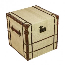 SM Sq Trunk Linen W/Leather