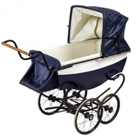 Navy/White Vintage Pram