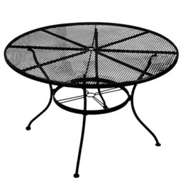 Black Metal Mesh Garden Table