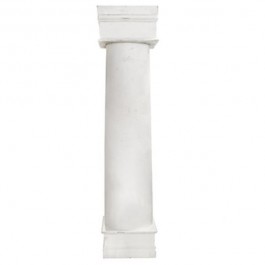 XL Round White Column/Sq Base
