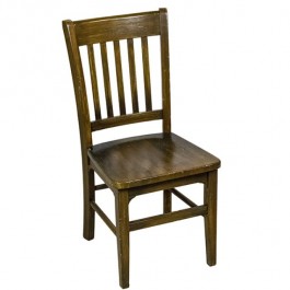 SIDE CHAIR-(7)Slatback Oak Courtroom Chair