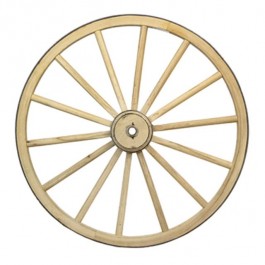 WAGON WHEEL-New Wood W/Metal Rim