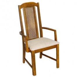 CHAIR-Dining Arm Chair-Cane Back W/Cutout