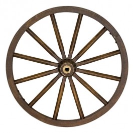 WAGON WHEEL-Dark Wood/No Cap on Wheel Hub