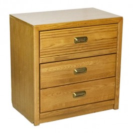 Cabinet-3 Drawer Blonde Wood Dresser