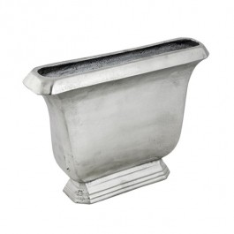 VASE-Medium Urn Shaped Silver Aluminum