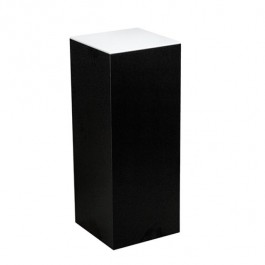 PEDESTAL-Black Laminate W/Milk White Acrylic Top