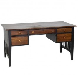 DESK-Black & Brown W/Misson Detail