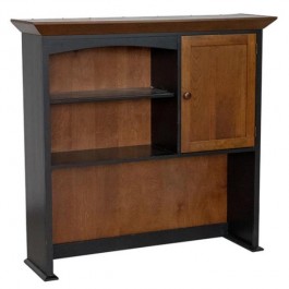 DESK TOP HUTCH-Black & Brown