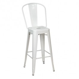 STOOL-White Elio W/Back