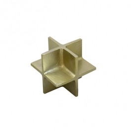 PAPERWEIGHT-Square Dimentional/Gold Tone Metal