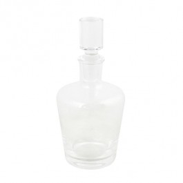 Whiskey Decanter-Clear Glass-Urn Shaped W/Stopper