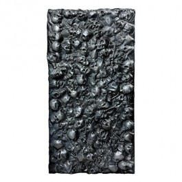 TALL SKULL PANEL-Black Molded Plastic