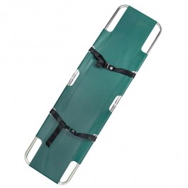 MEDICAL STRETCHER-Green W/Curved Metal Handles