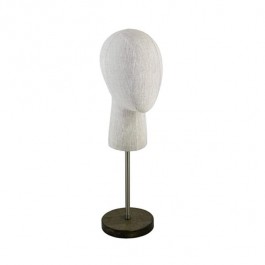 MANNEQUIN HEAD-Fabric on Chrome Stand