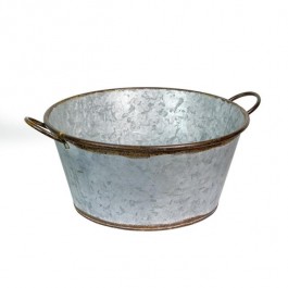 PAIL-Short Galvanized W/Handles