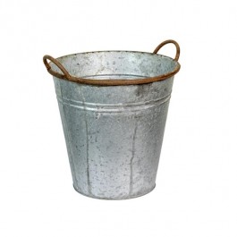 PAIL-Tall Galvanized W/Handles