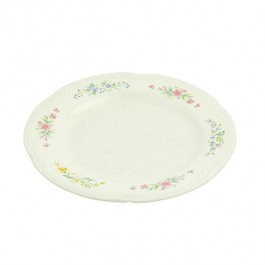 PLATE-Dinner-Pfaltzgraff-Meadow Lane Floral Pink/Blue/Yllw