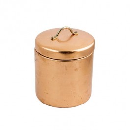 CONTAINER-w/Lid-Copper Plated-Med