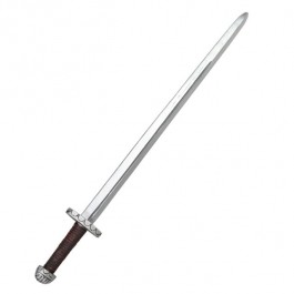 SWORD-Silver Plastic W/Brown Handle