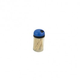 TOOTHPICK HOLDER-Plastic w/ Blue Top