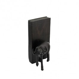 BOOKEND-Faux Book w/Wildebeest-Resin