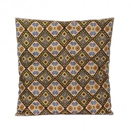 THROW PILLOW-Orange/Blue/Multi Colored Aztec Pattern