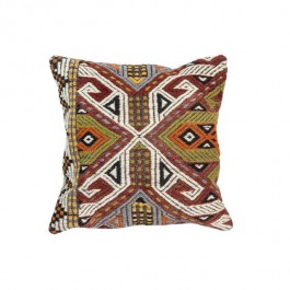 THROW PILLOW-Square Multi Colored Aztec Pattern
