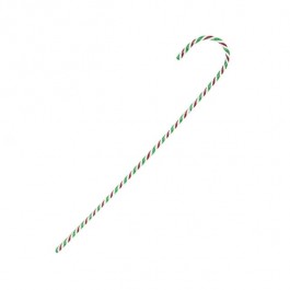 CANDY CANE-Large Green, White & Red Plastic