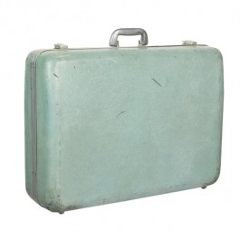 Powder Blue Vintage Hard Suitcase