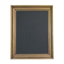 ART-Blank Black Canvas w/Gold Frame