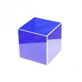 BLUE LUCITE CUBE- Small-(5) Sided