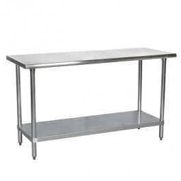 KITCHEN TABLE-Steel Prep Table w/Under Shelf