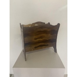 MAGAZINE RACK-MCM Walnut Rack