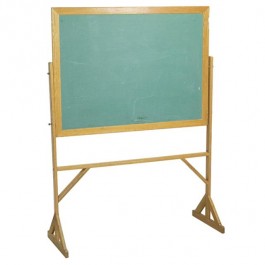 CHALKBOARD-Free Standing Light Wood W/Cork Board on One Side