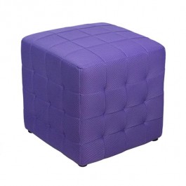 PURPLE MESH TUFTED OTTOMAN-Square