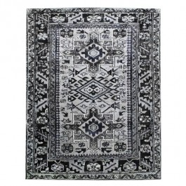 RUG (9'x 12') Grey Vintage Hamadan Oriental Rug