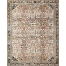 RUG (8'6"x11'6")-Auburn Printed Botanical Vintage Rug