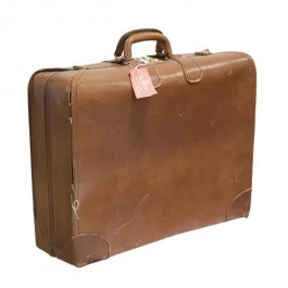 SUITCASE-Vintage Russet Leather