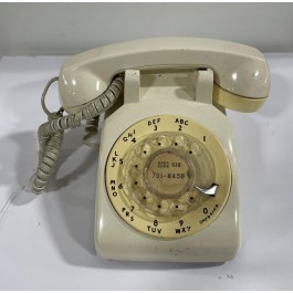VINTAGE PHONE-Off White Office Rotary
