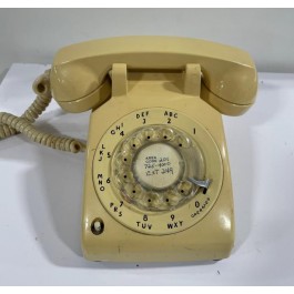 VINTAGE PHONE-Dark Beige Rotary