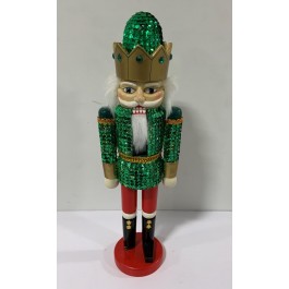 HOLIDAY NUTCRACKER-Green Rhinestone W/Red Pants