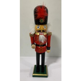 HOLIDAY NUTCRACKER-Red Coat & Black Dome Hat W/Red Feather
