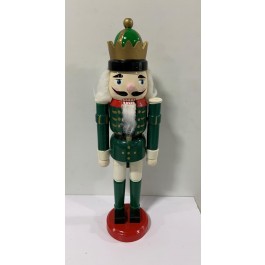 HOLIDAY NUTCRACKER-W/Gold & Green Crown