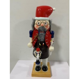 HOLIDAY NUTCRACKER- W/Santa Hat, Paint Brushes, & Glasses