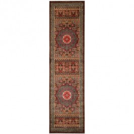 RUNNER-(2'2" x 10')Traditional Oriental Runner In Brown, Red, & Blue