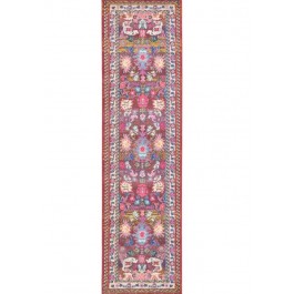 RUNNER-(2'7"x10')Runner W/a Traditional to Abstract Pattern